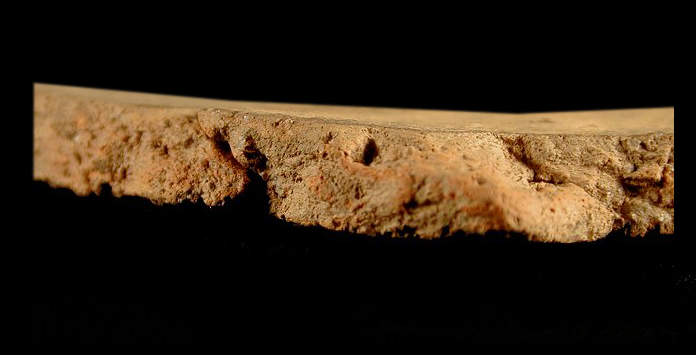 Paste shot of a Minguannan sherd cross-section from site 18CE14/152.